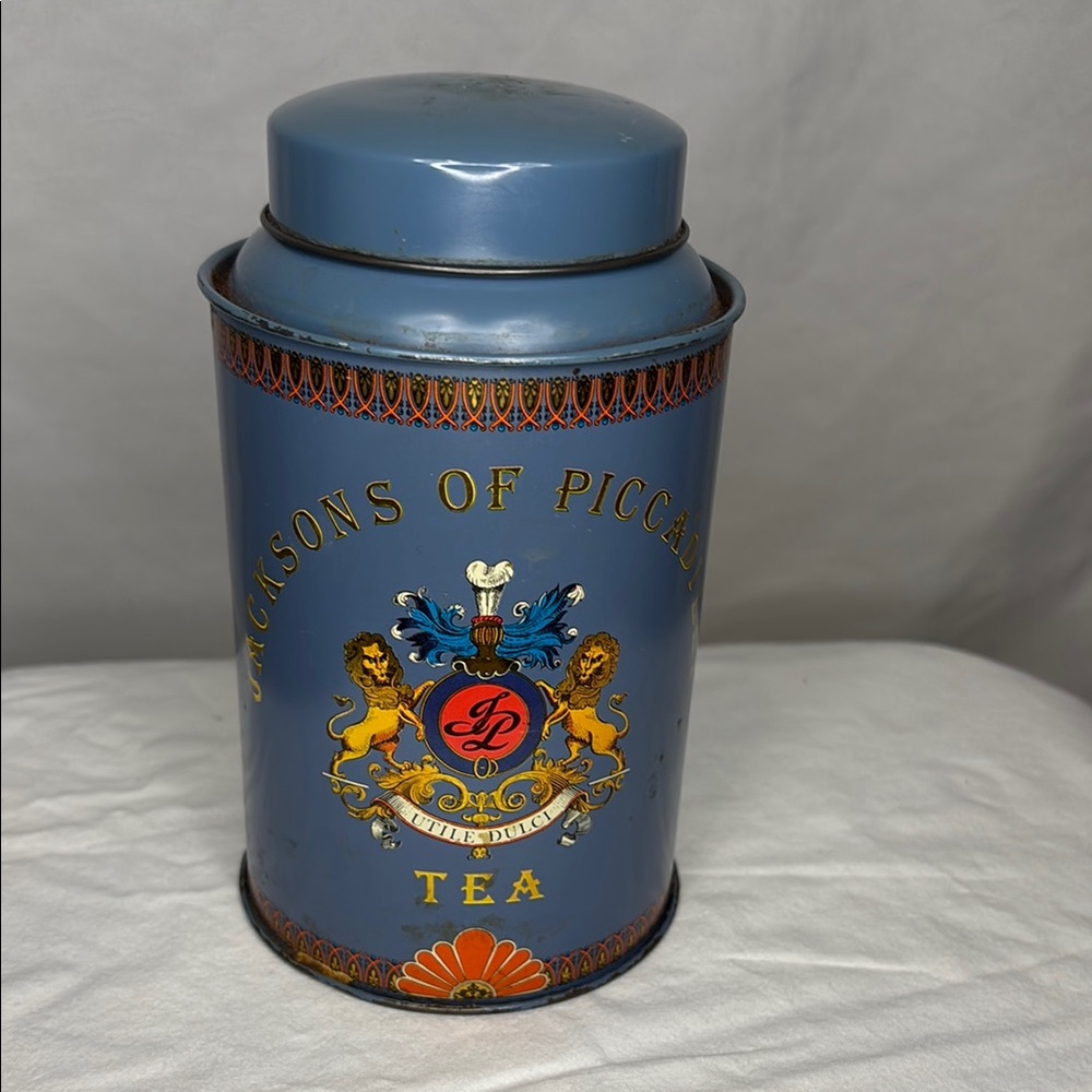 Jacksons of Piccadilly Blue Tea Tin